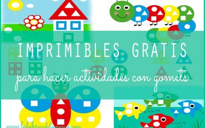 Imprimibles gratis para hacer actividades con gomets