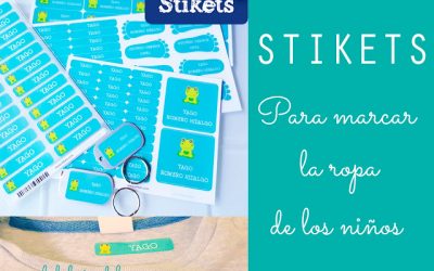 Stikets para marcar la ropa de los niños