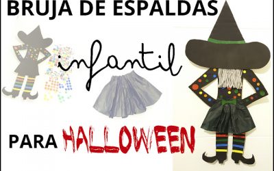 Bruja de espaldas infantil, para Halloween