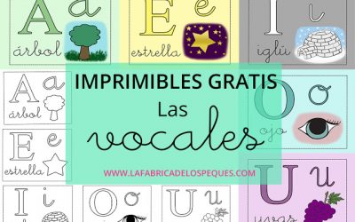 Imprimibles gratis: las vocales.