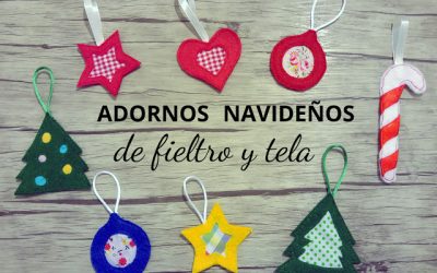 Adornos navideños de fieltro y tela
