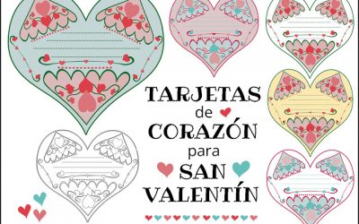 Tarjetas de corazón para San Valentín