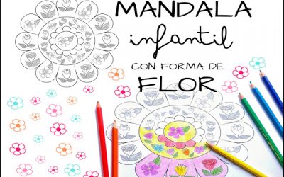 Mandala infantil con forma de flor