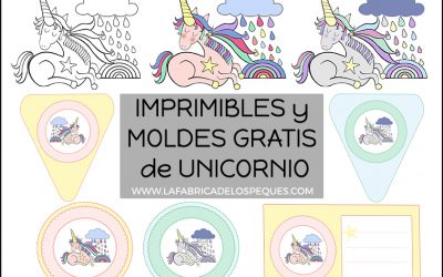 Imprimibles y moldes gratis de unicornio.